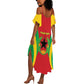 Personalised Afro Cape Verde (1975-1992) Summer Maxi Dress Mix African Pattern