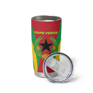 Personalised Afro Cape Verde (1975-1992) Tumbler Cup Mix African Pattern