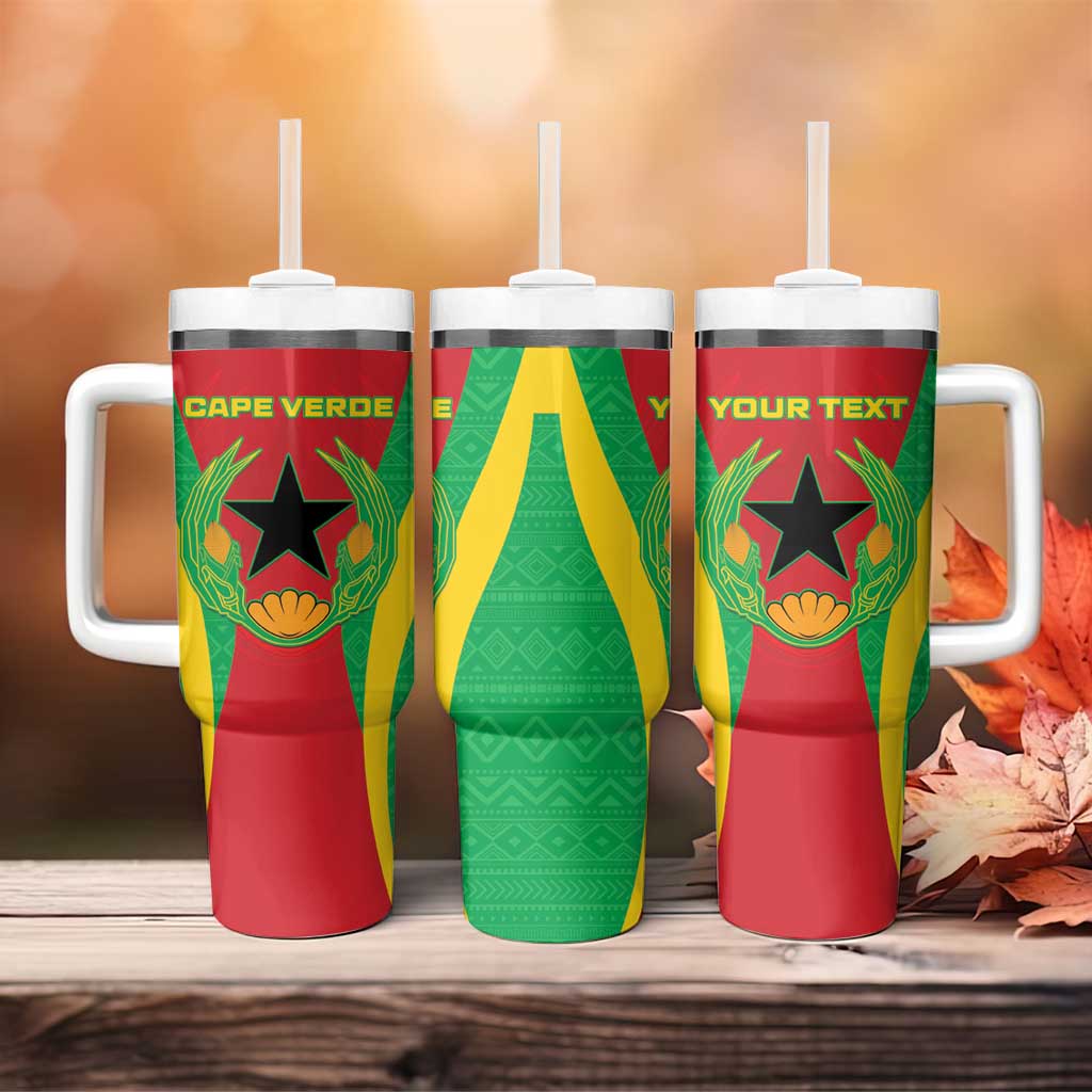 Personalised Afro Cape Verde (1975-1992) Tumbler With Handle Mix African Pattern