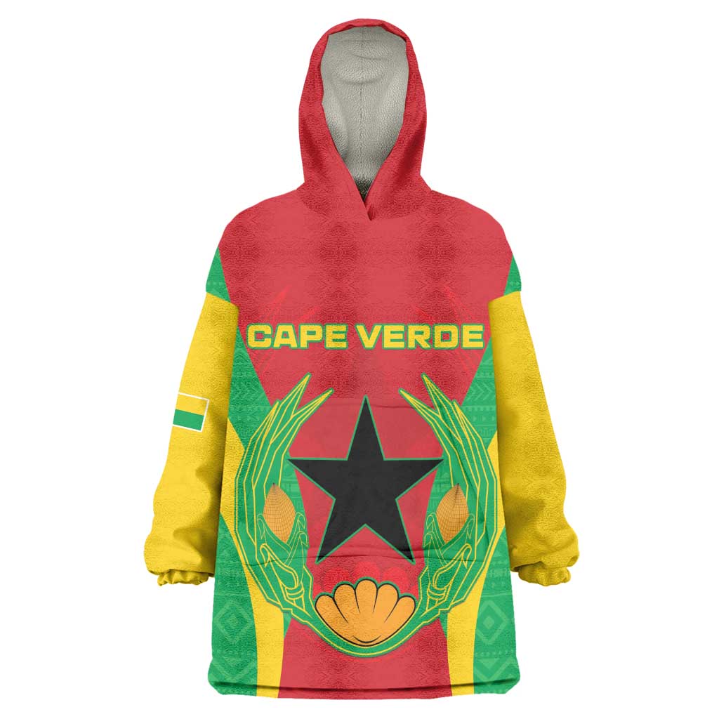Personalised Afro Cape Verde (1975-1992) Wearable Blanket Hoodie Mix African Pattern