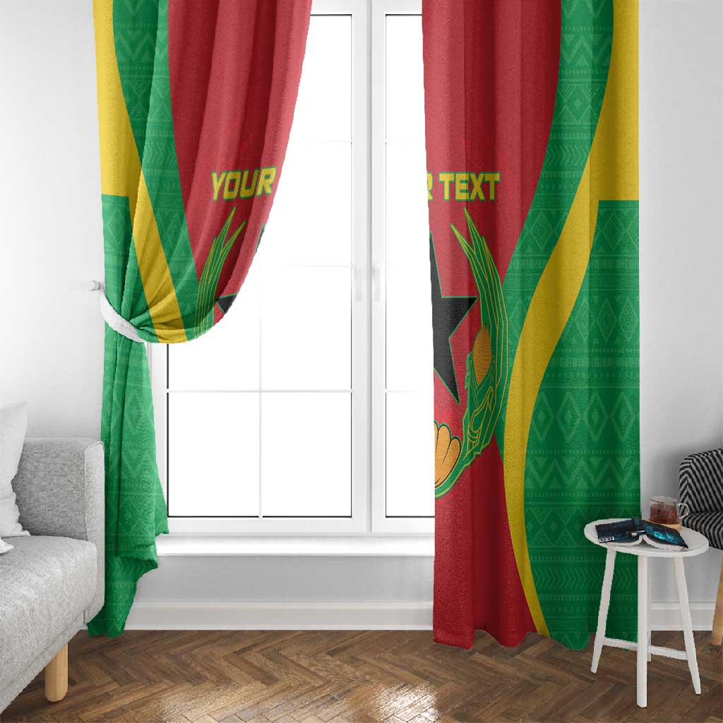 Personalised Afro Cape Verde (1975-1992) Window Curtain Mix African Pattern
