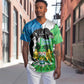Personalised Afro Sierra Leone Baseball Jersey Chimpanzee Mix African Pattern