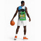 Personalised Afro Sierra Leone Basketball Jersey Chimpanzee Mix African Pattern - African Pride