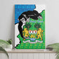 Personalised Afro Sierra Leone Canvas Wall Art Chimpanzee Mix African Pattern