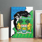 Personalised Afro Sierra Leone Canvas Wall Art Chimpanzee Mix African Pattern
