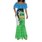 Personalised Afro Sierra Leone Mermaid Dress Chimpanzee Mix African Pattern