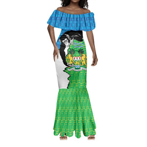 Personalised Afro Sierra Leone Mermaid Dress Chimpanzee Mix African Pattern