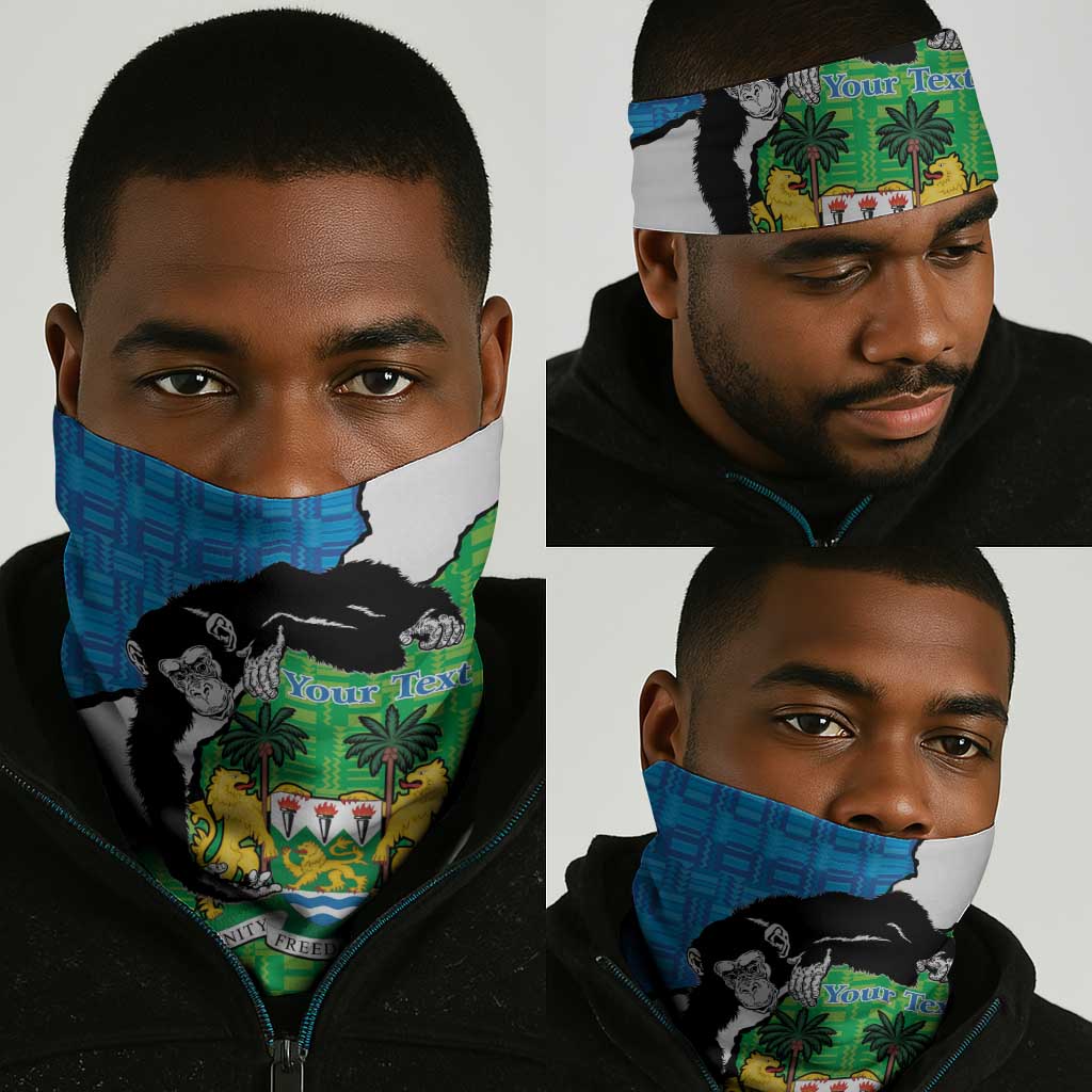 Afro Sierra Leone Neck Gaiter Chimpanzee Mix African Pattern - African Pride
