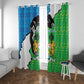 Personalised Afro Sierra Leone Window Curtain Chimpanzee Mix African Pattern