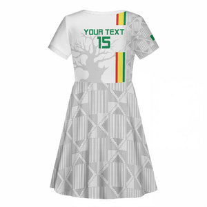 Custom Senegal Football Kid Short Sleeve Dress We Are Champions