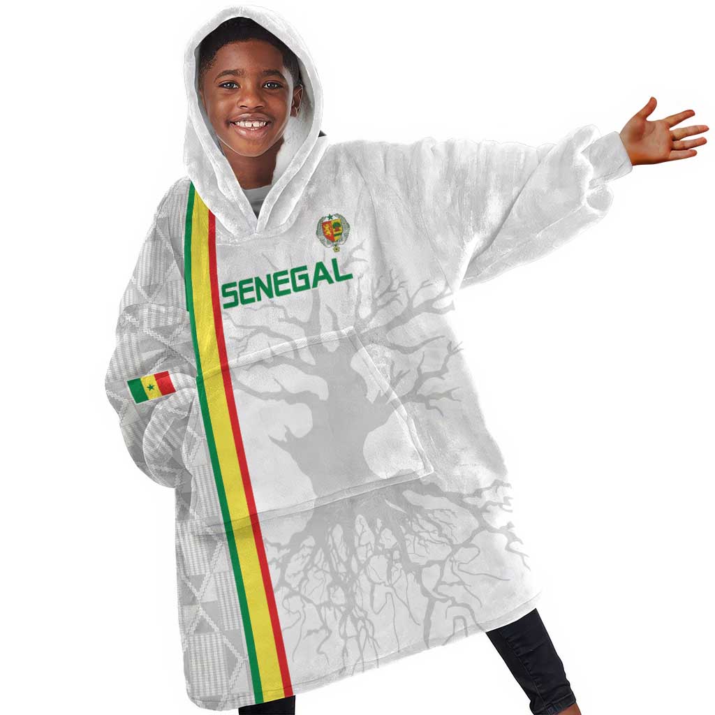 Custom Senegal Football Kid Wearable Blanket Hoodie We Are Champions