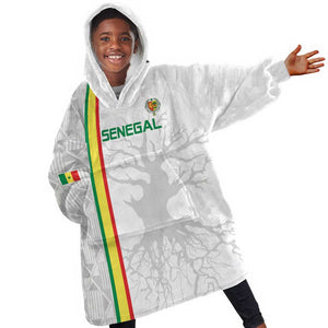 Custom Senegal Football Kid Wearable Blanket Hoodie We Are Champions