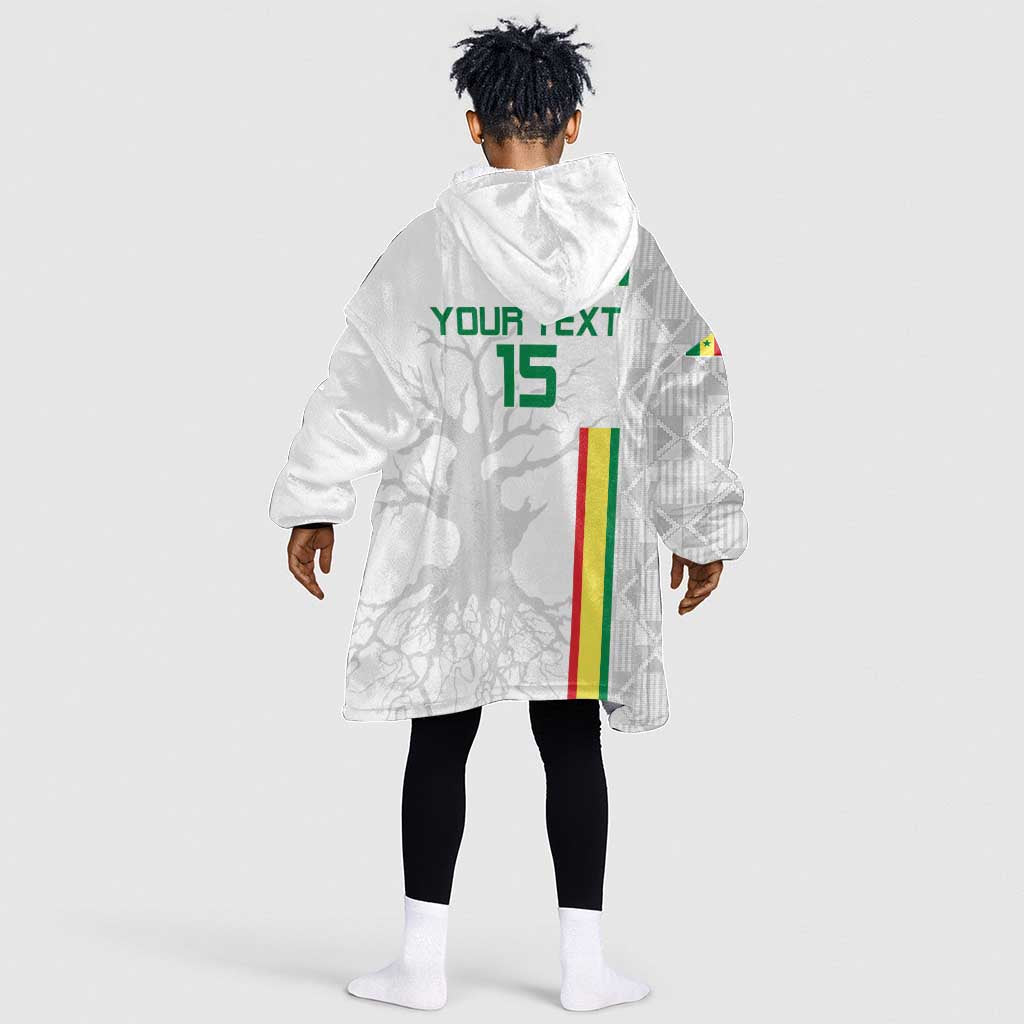 Custom Senegal Football Kid Wearable Blanket Hoodie We Are Champions