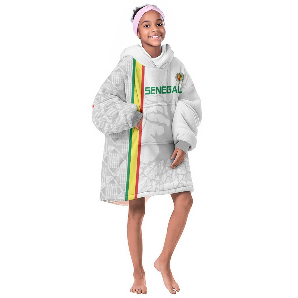 Custom Senegal Football Kid Wearable Blanket Hoodie We Are Champions