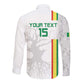 Custom Senegal Football Long Sleeve Button Shirt We Are Champions