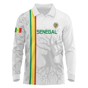 Custom Senegal Football Long Sleeve Polo Shirt We Are Champions