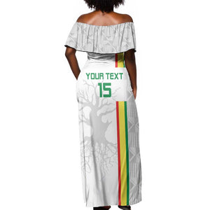 Custom Senegal Football Off Shoulder Maxi Dress We Are Champions
