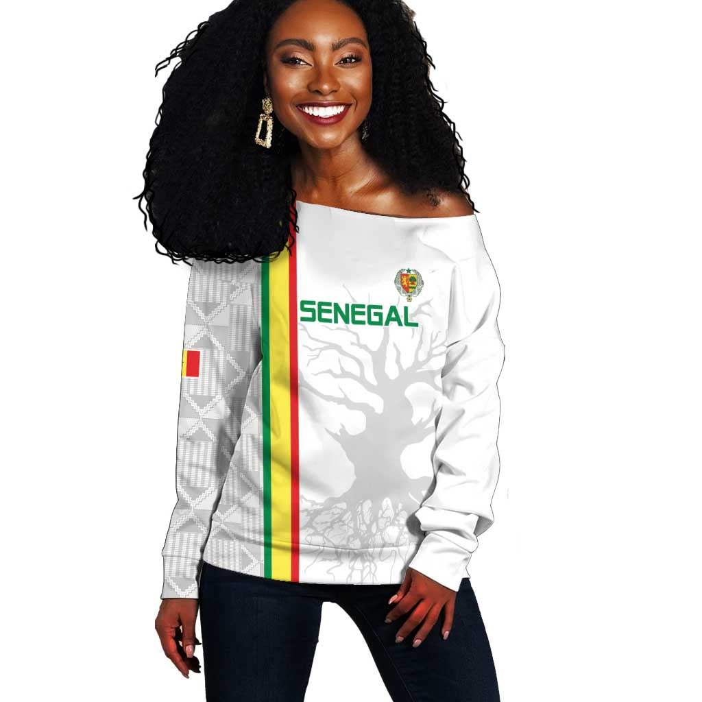Custom Senegal Football Off Shoulder Sweater We Are Champions
