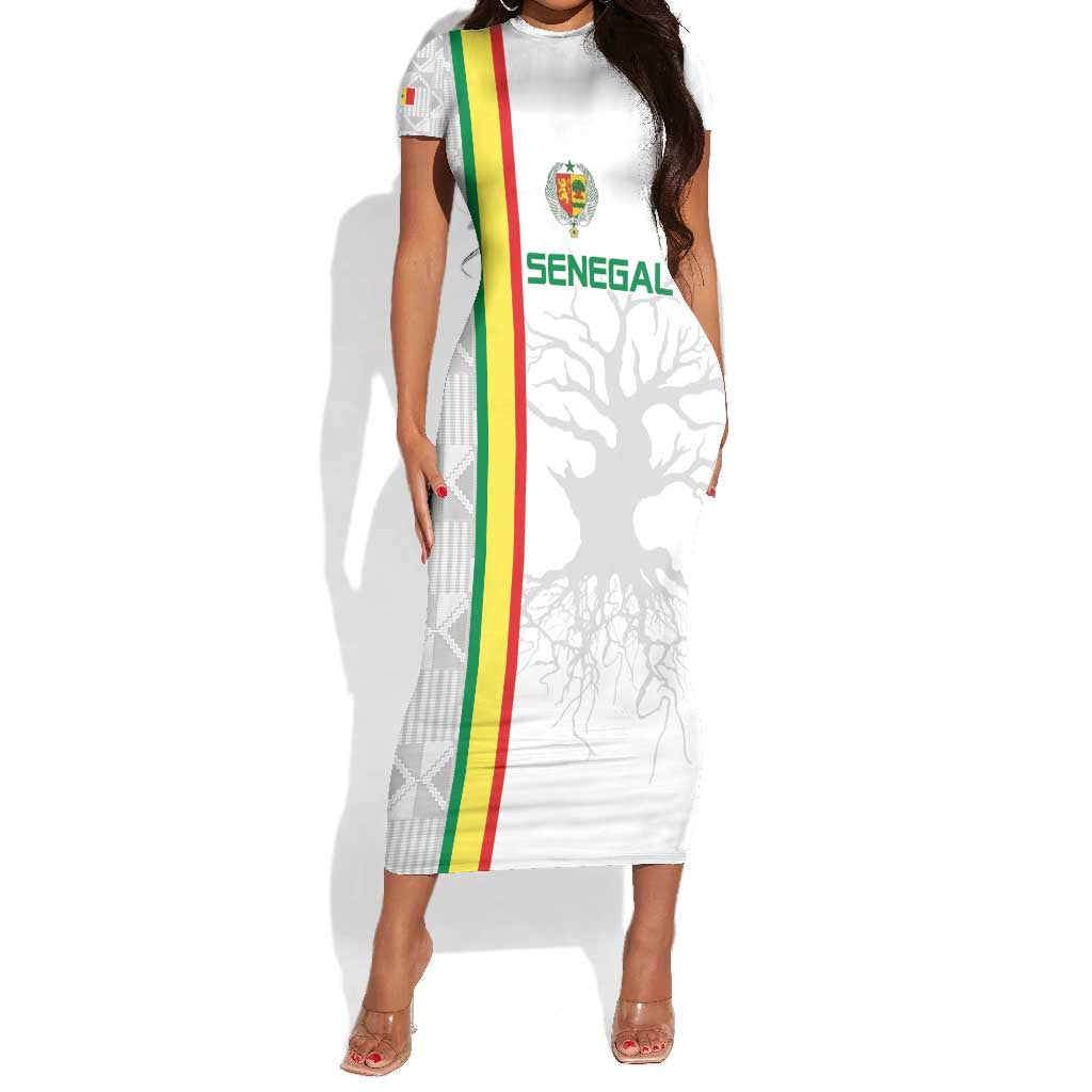 Custom Senegal Football Short Sleeve Bodycon Dress We Are Champions