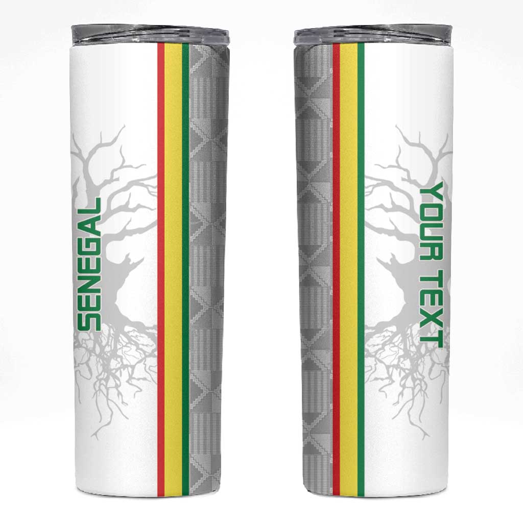 Custom Senegal Football Skinny Tumbler We Are Champions