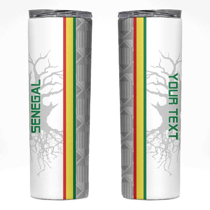 Custom Senegal Football Skinny Tumbler We Are Champions