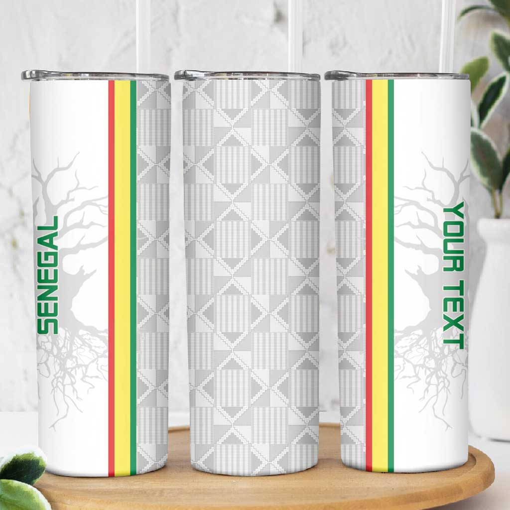 Custom Senegal Football Skinny Tumbler We Are Champions