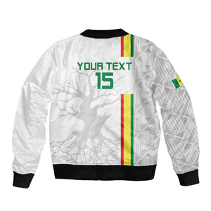 Custom Senegal Football Sleeve Zip Bomber Jacket We Are Champions