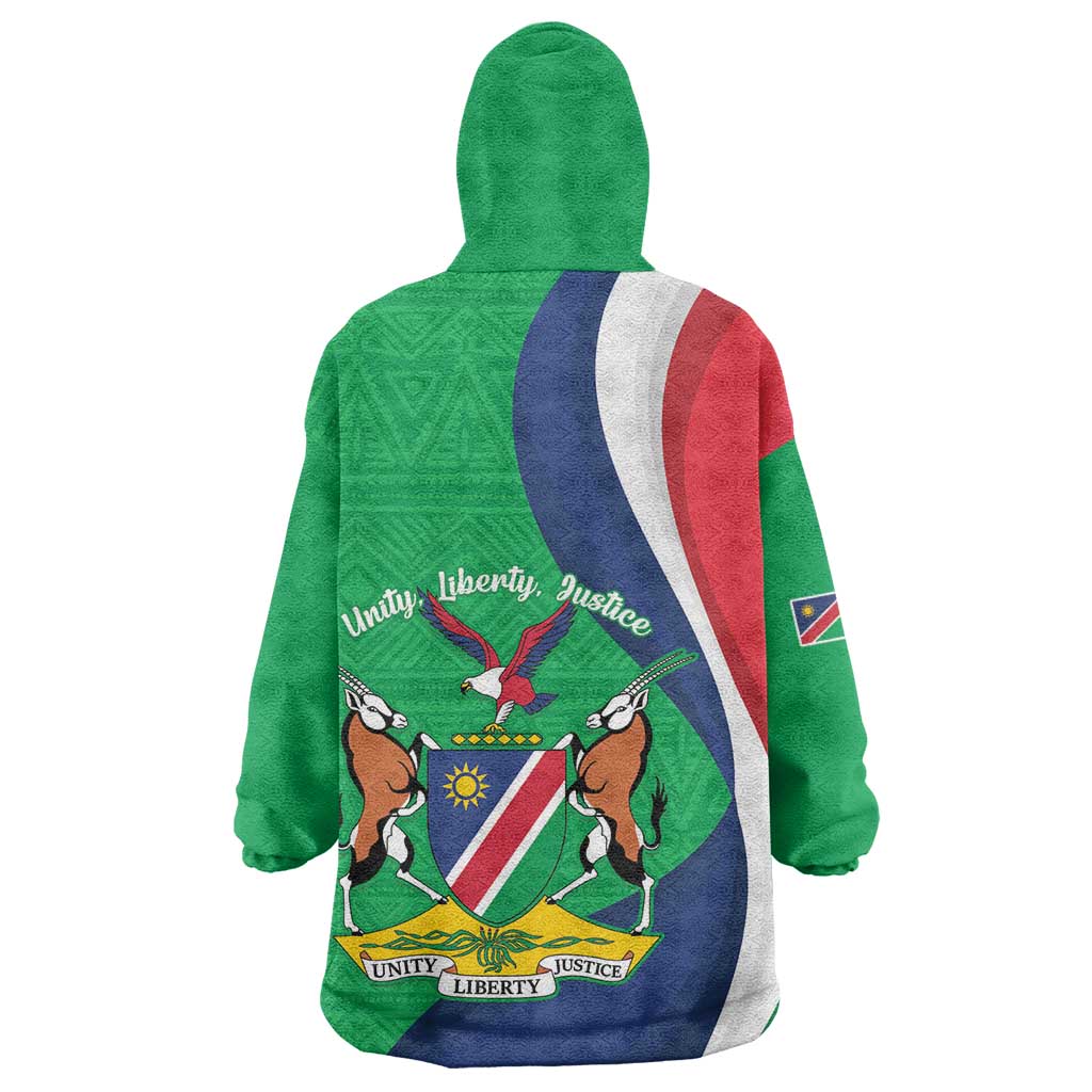 Personalised Namibia Kid Wearable Blanket Hoodie 35th Anniversary Independence Day