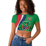 Personalised Namibia Raglan Cropped T shirt 35th Anniversary Independence Day