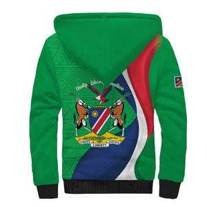Personalised Namibia Sherpa Hoodie 35th Anniversary Independence Day
