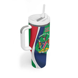 Personalised Namibia Tumbler With Handle 35th Anniversary Independence Day