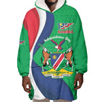 Personalised Namibia Wearable Blanket Hoodie 35th Anniversary Independence Day