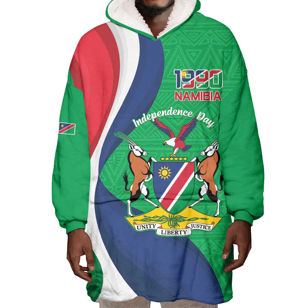 Personalised Namibia Wearable Blanket Hoodie 35th Anniversary Independence Day