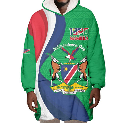 Personalised Namibia Wearable Blanket Hoodie 35th Anniversary Independence Day
