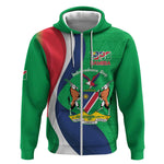 Personalised Namibia Zip Hoodie 35th Anniversary Independence Day