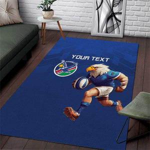 Namibia Rugby Custom Area Rug Eagle Mascot - Sporty Style