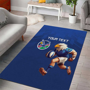 Namibia Rugby Custom Area Rug Eagle Mascot - Sporty Style