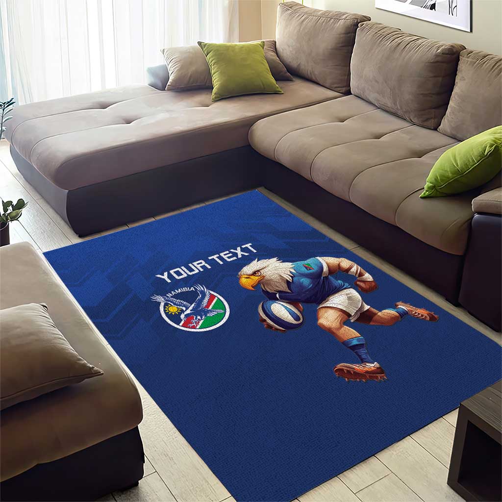 Namibia Rugby Custom Area Rug Eagle Mascot - Sporty Style