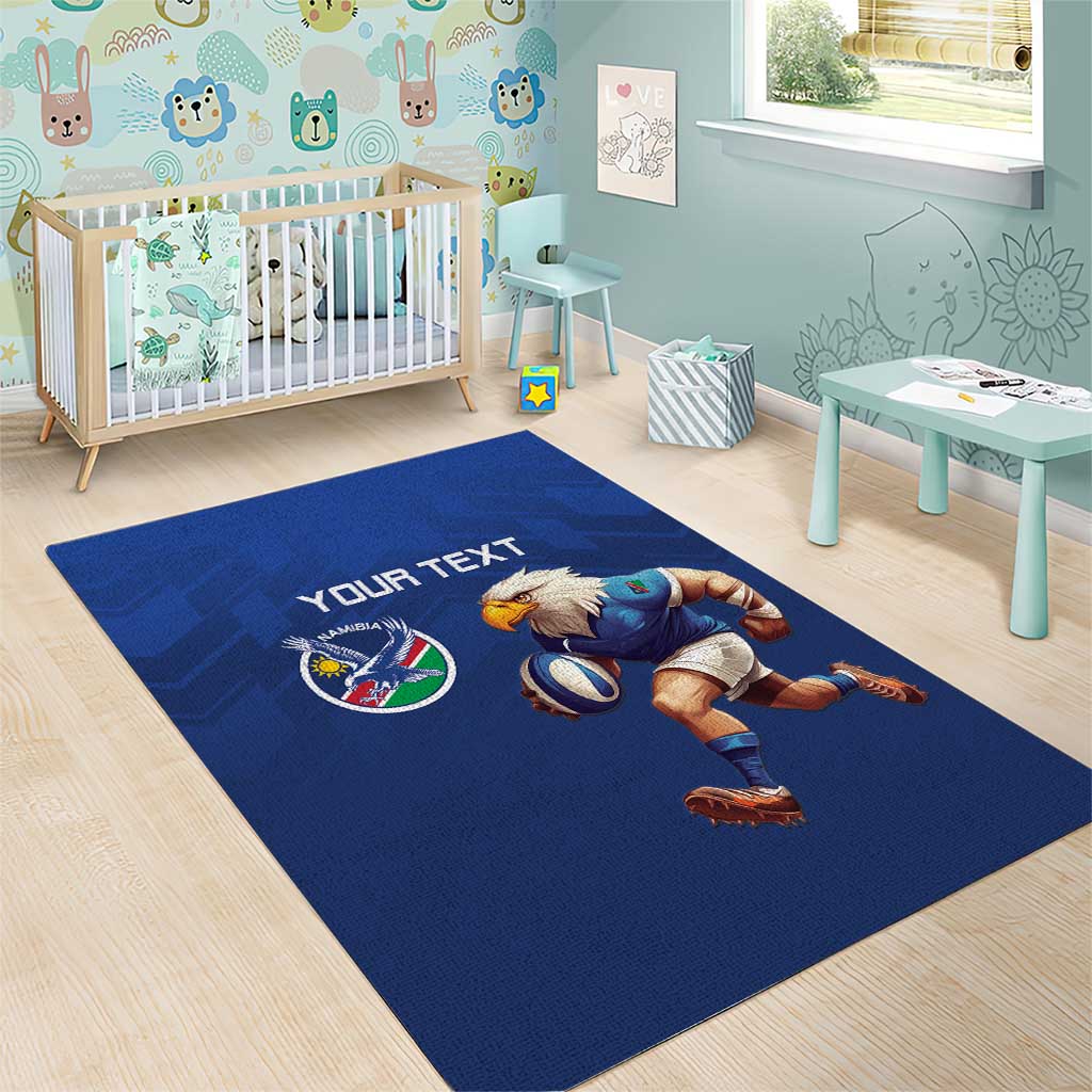 Namibia Rugby Custom Area Rug Eagle Mascot - Sporty Style