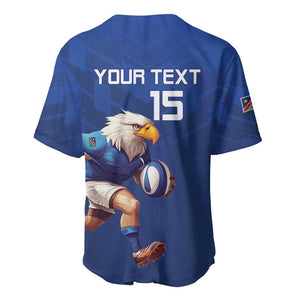 Namibia Rugby Custom Baseball Jersey Eagle Mascot - Sporty Style