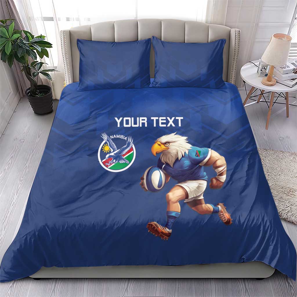 Namibia Rugby Custom Bedding Set Eagle Mascot - Sporty Style