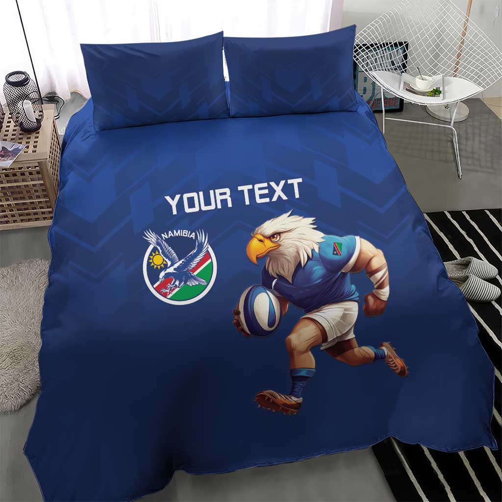Namibia Rugby Custom Bedding Set Eagle Mascot - Sporty Style