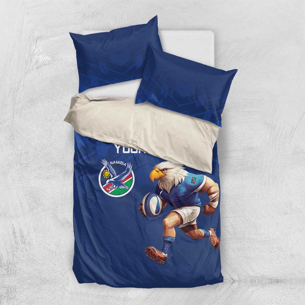 Namibia Rugby Custom Bedding Set Eagle Mascot - Sporty Style