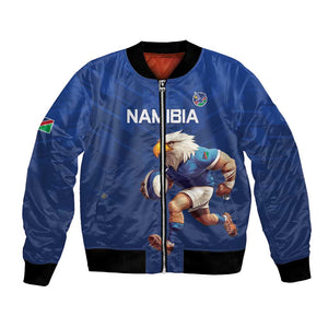 Namibia Rugby Custom Bomber Jacket Eagle Mascot - Sporty Style