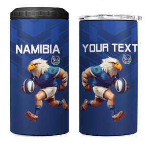 Namibia Rugby Custom 4 in 1 Can Cooler Tumbler Eagle Mascot - Sporty Style