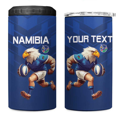Namibia Rugby Custom 4 in 1 Can Cooler Tumbler Eagle Mascot - Sporty Style