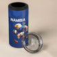 Namibia Rugby Custom 4 in 1 Can Cooler Tumbler Eagle Mascot - Sporty Style