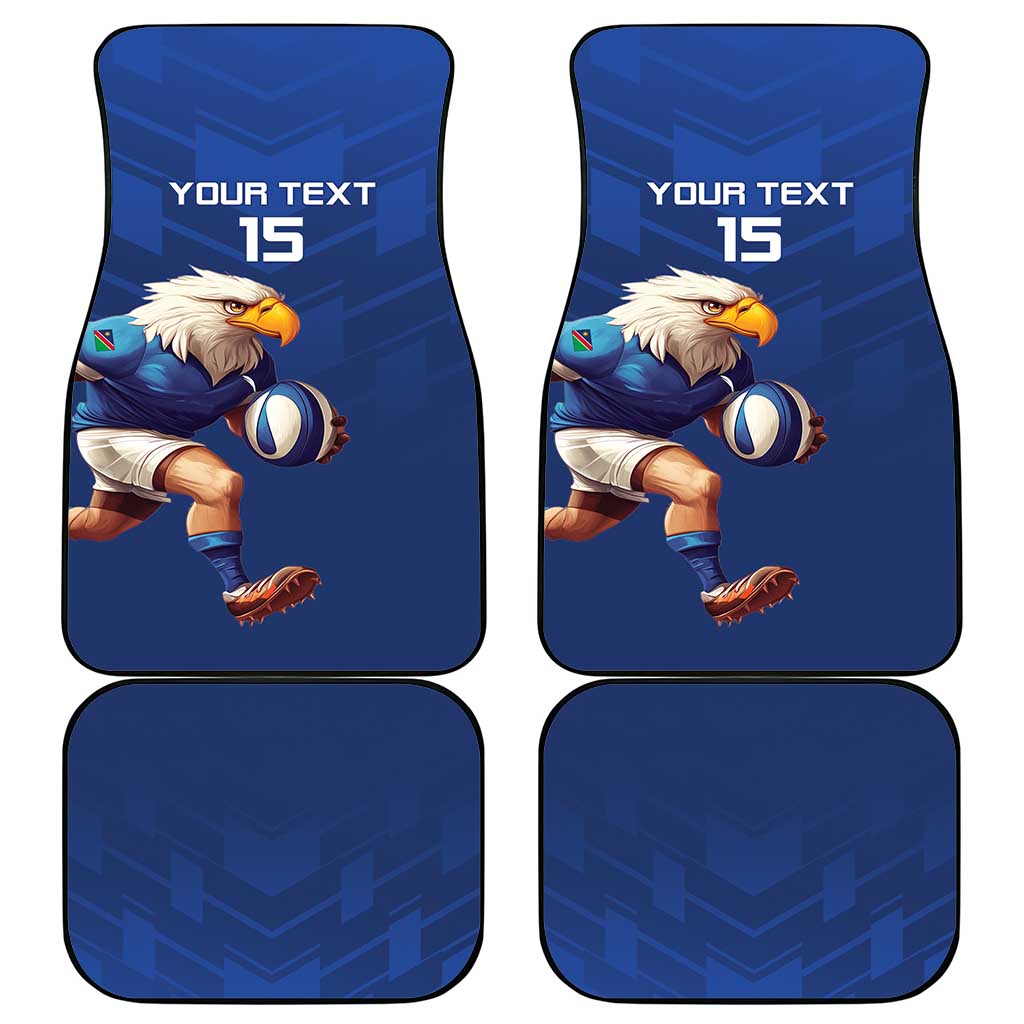 Namibia Rugby Custom Car Mats Eagle Mascot - Sporty Style