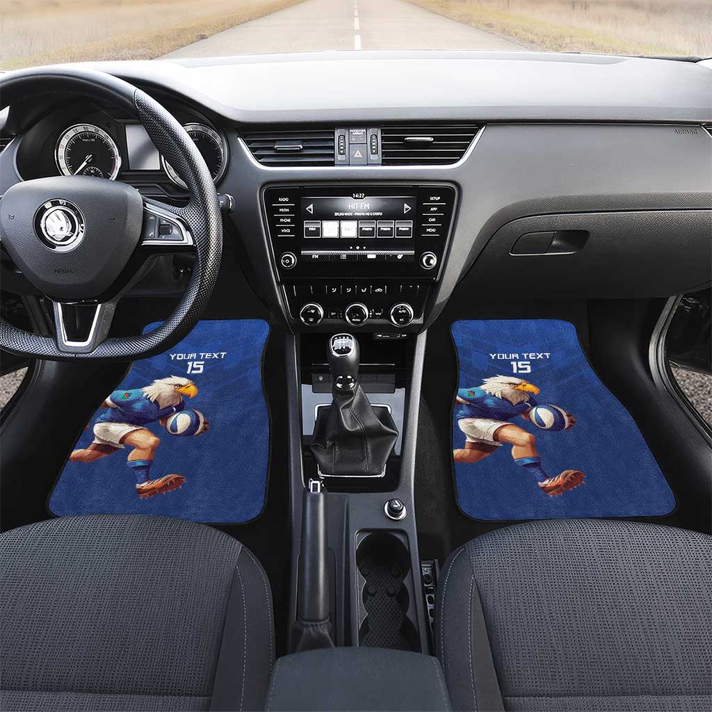 Namibia Rugby Custom Car Mats Eagle Mascot - Sporty Style