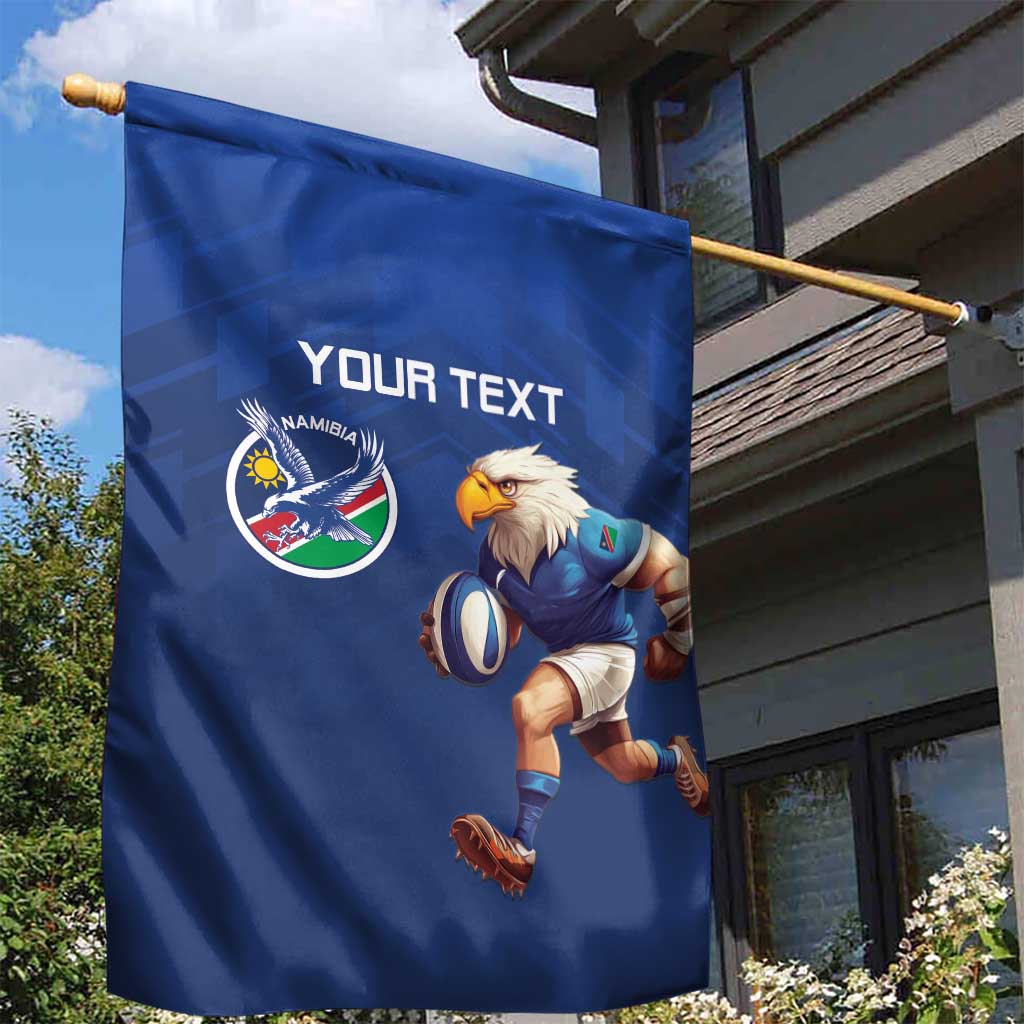 Namibia Rugby Custom Garden Flag Eagle Mascot - Sporty Style